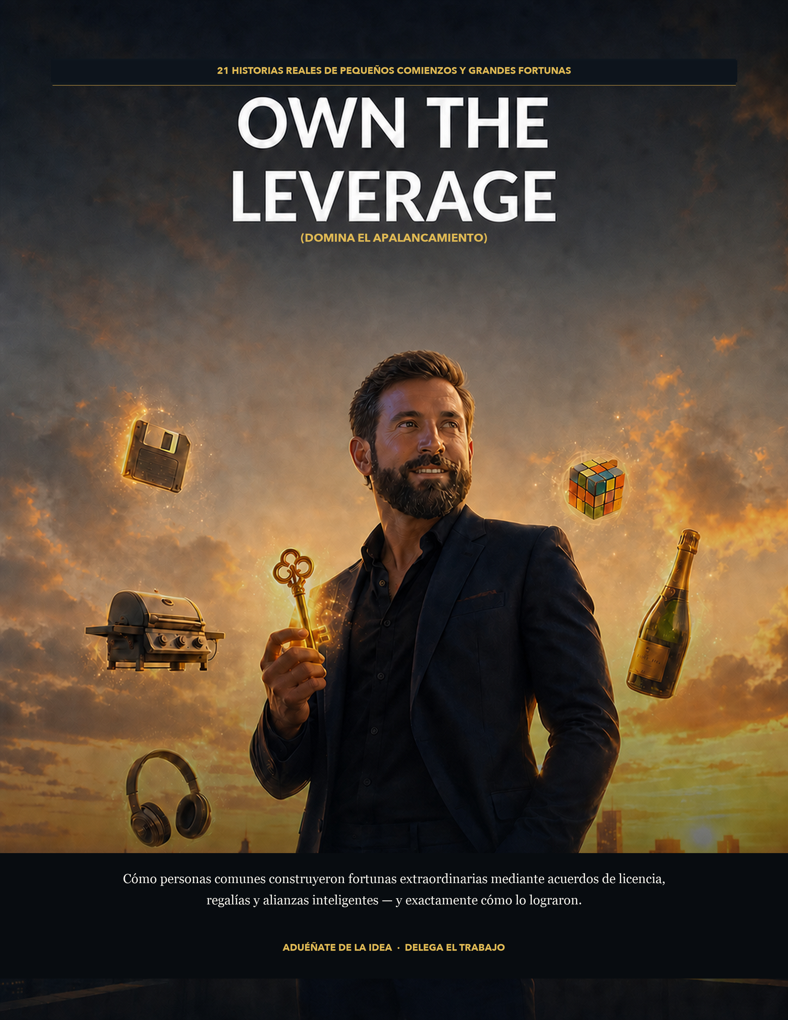 Portada del libro Own the Leverage — historias de éxito empresarial por Jared M.